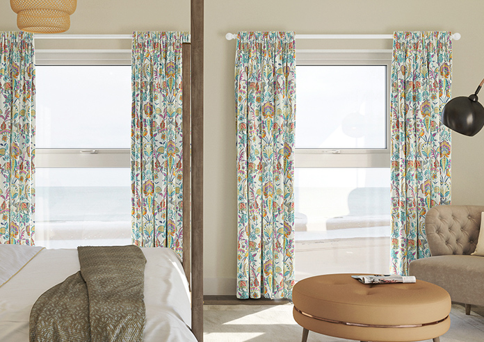 Bangalore Faux Silk, Azure Glow - Made to Measure Curtain - Image 3